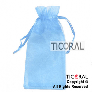 BOLSA CELESTE ORGANZA 25X15CM HS2628-6 x 1